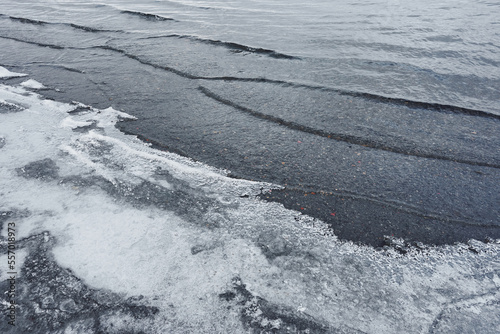 By the shores of Lake Mjøsa, Norway, in Christmas time.  photo