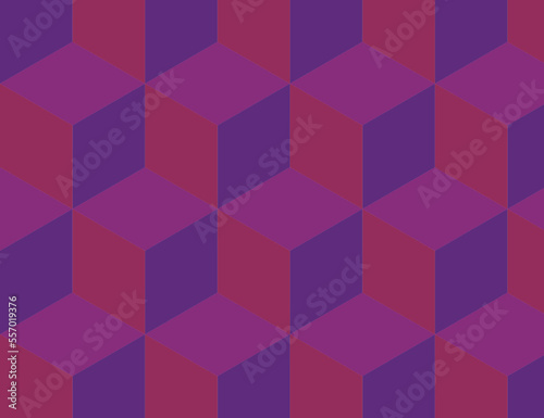 Geometric pattern 3D boxes violet