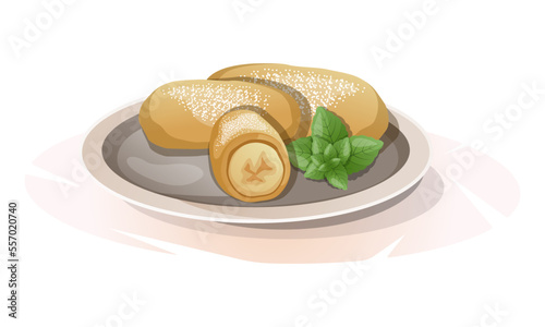 Delicious Chinese dish - bananas in batter