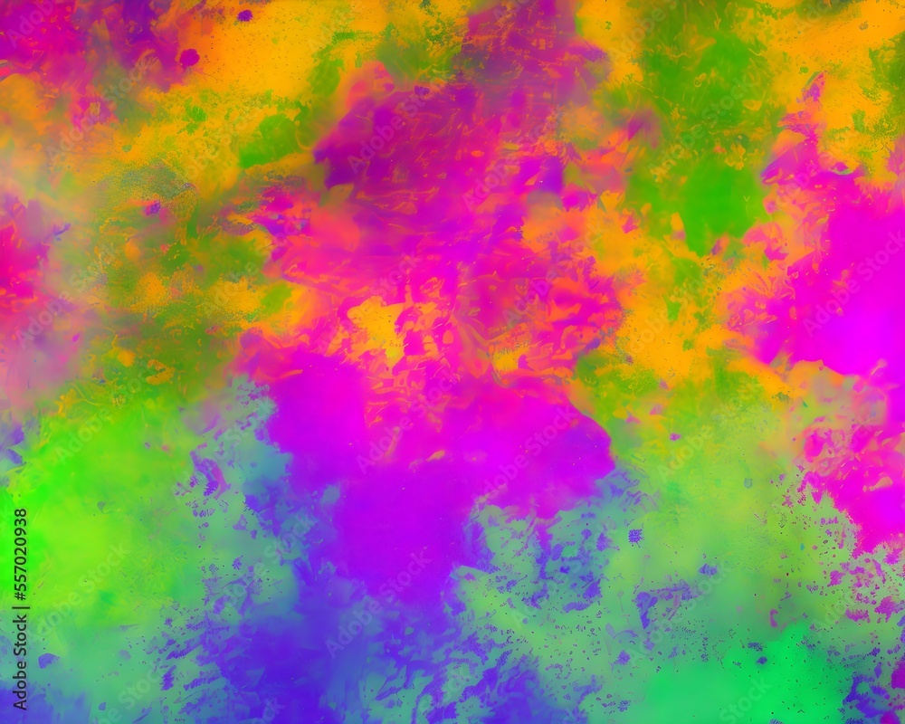 Bright paint background, holi festival style pattern, Holi dye, cheerful drawing. Generative AI. Generative AI