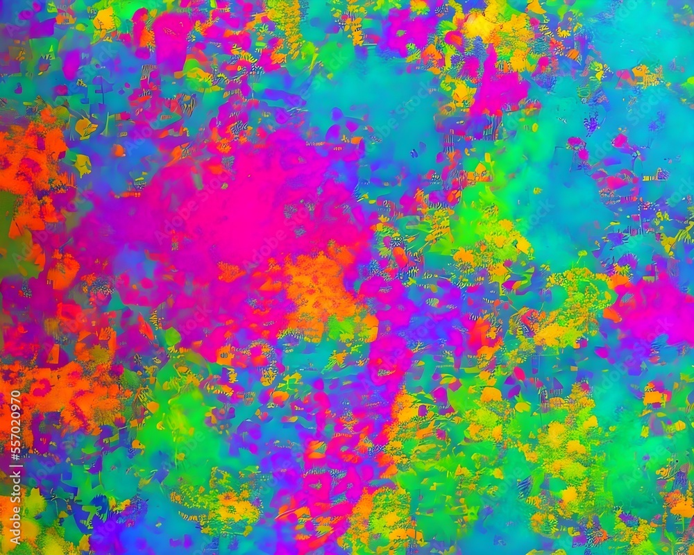 Bright paint background, holi festival style pattern, Holi dye, cheerful drawing. Generative AI. Generative AI