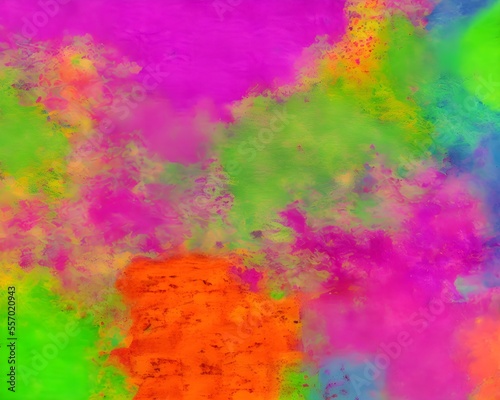 Bright paint background  holi festival style pattern  Holi dye  cheerful drawing. Generative AI. Generative AI