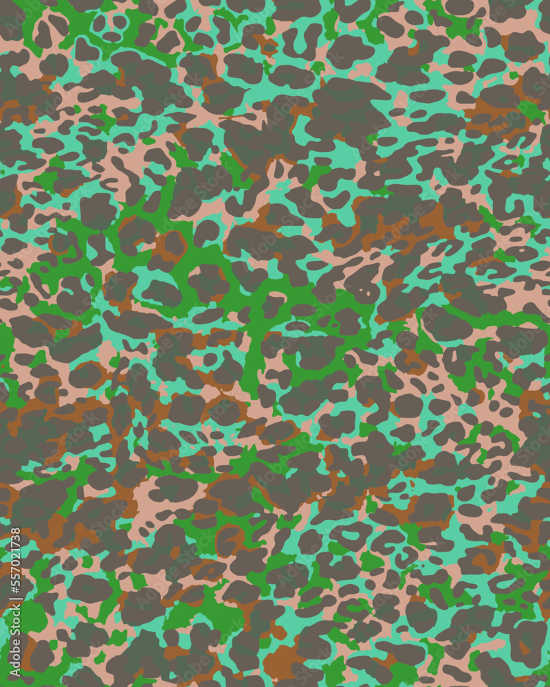 Full seamless leopard cheetah texture animal skin pattern vector. Khaki Green Design for textile fabric printing. Suitable for fashion use.