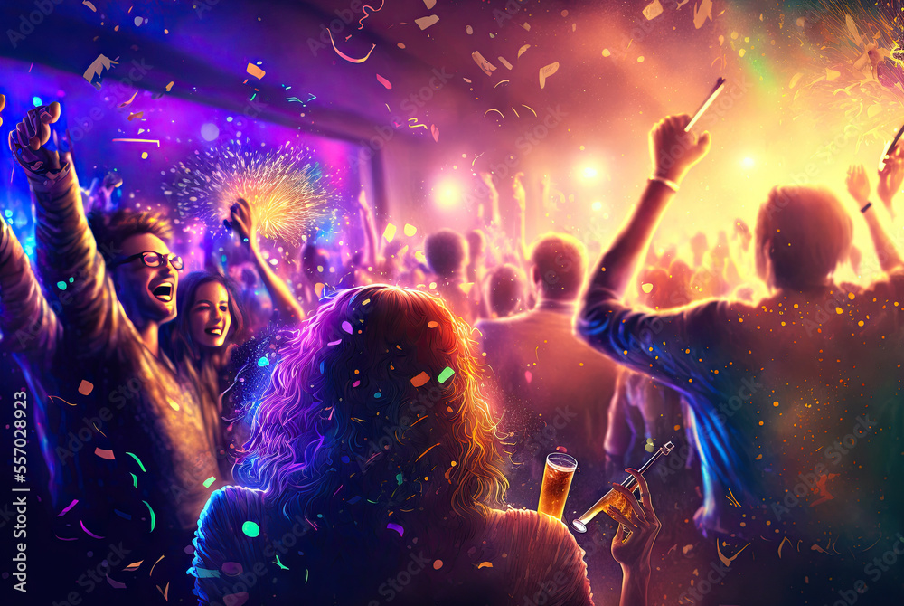 custom made wallpaper toronto digitalDancing into the New Year,holidays background	
,people dancing in the nightclub,crowd of people dancing in the nightclub