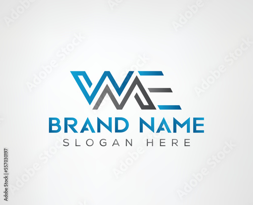 Letter M W E typography vector Logo design vector