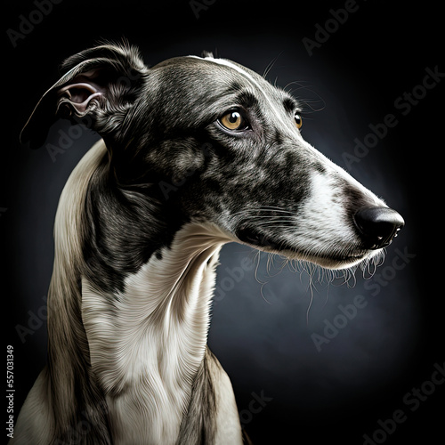 Fototapet greyhound dog generative ai