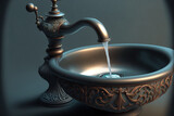 basin and faucet. Generative AI