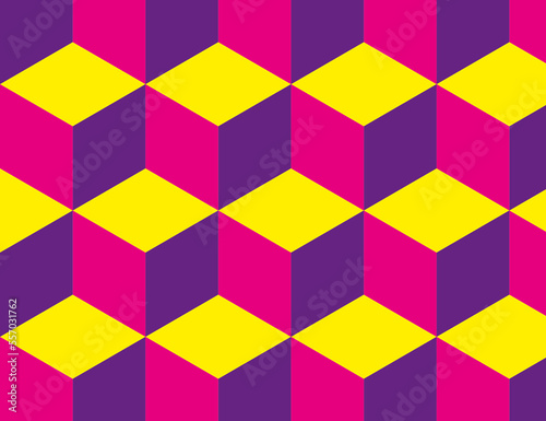 Geometric pattern 3D isometric background