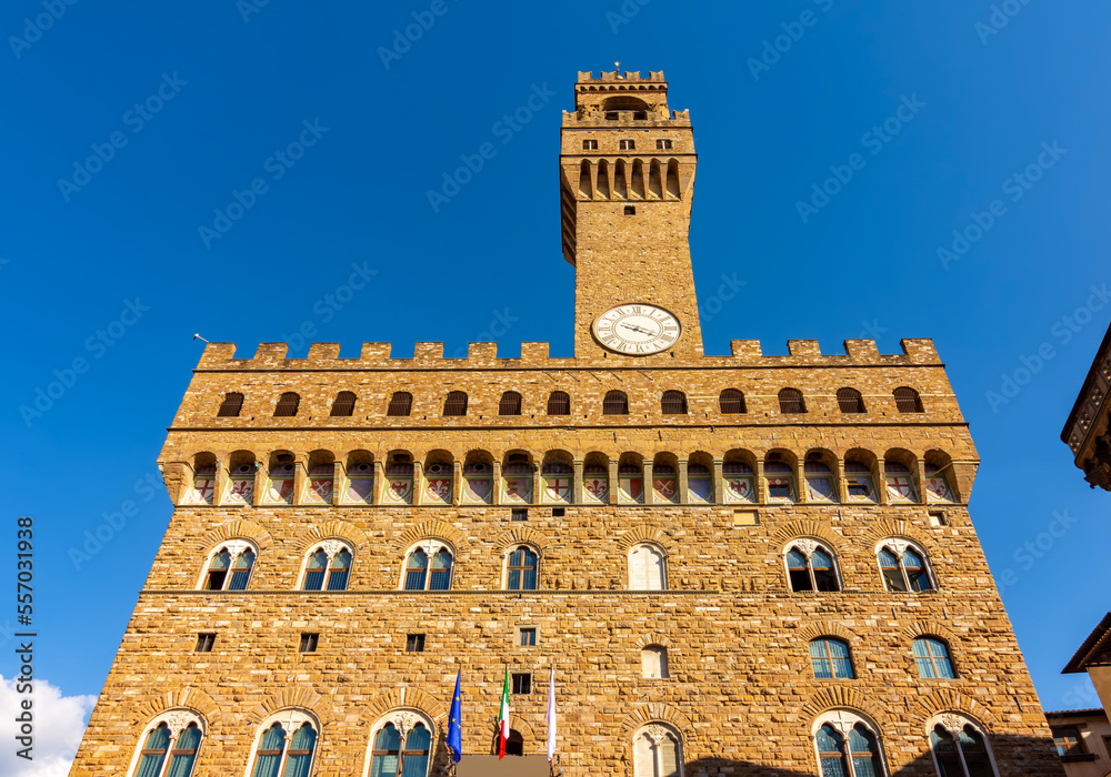Palazzo Vecchio (Old palace) on Signoria square in Florence, Italy