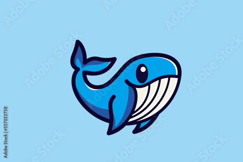 cute whale that smiles happily