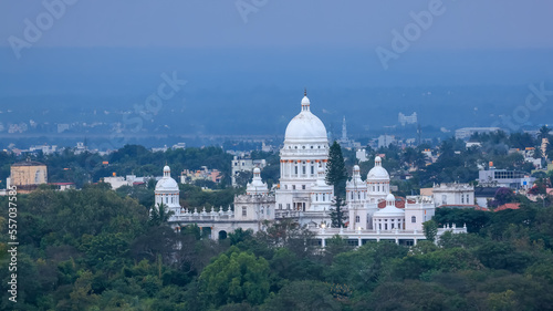 Historic Lalitha Mahal palace in suburbs of Mysore city in India.