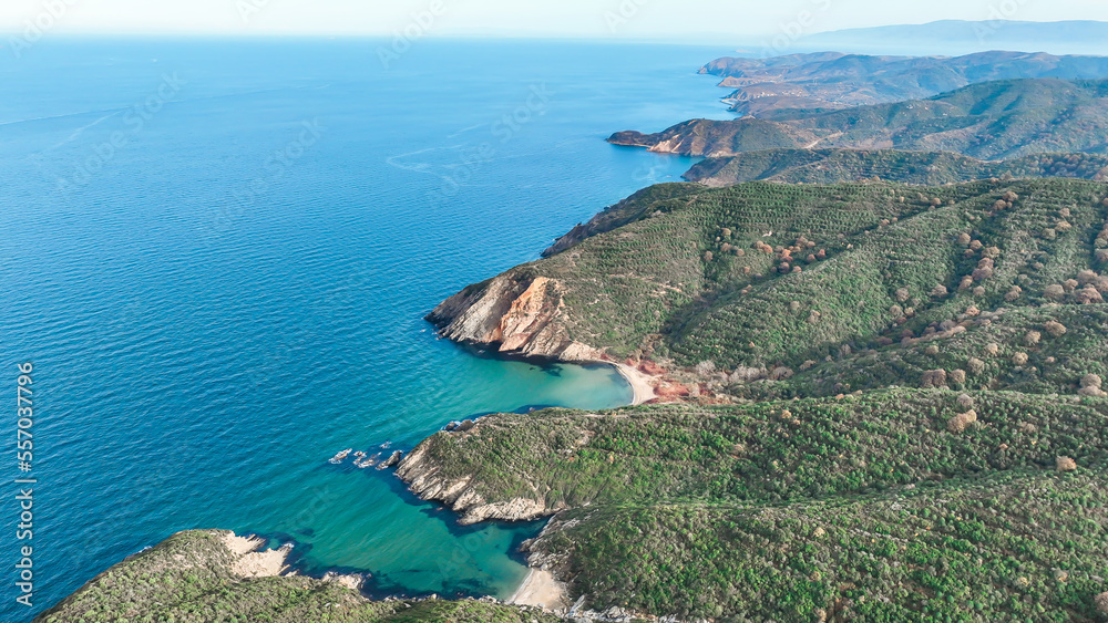 Fototapeta premium village, mountain, drone