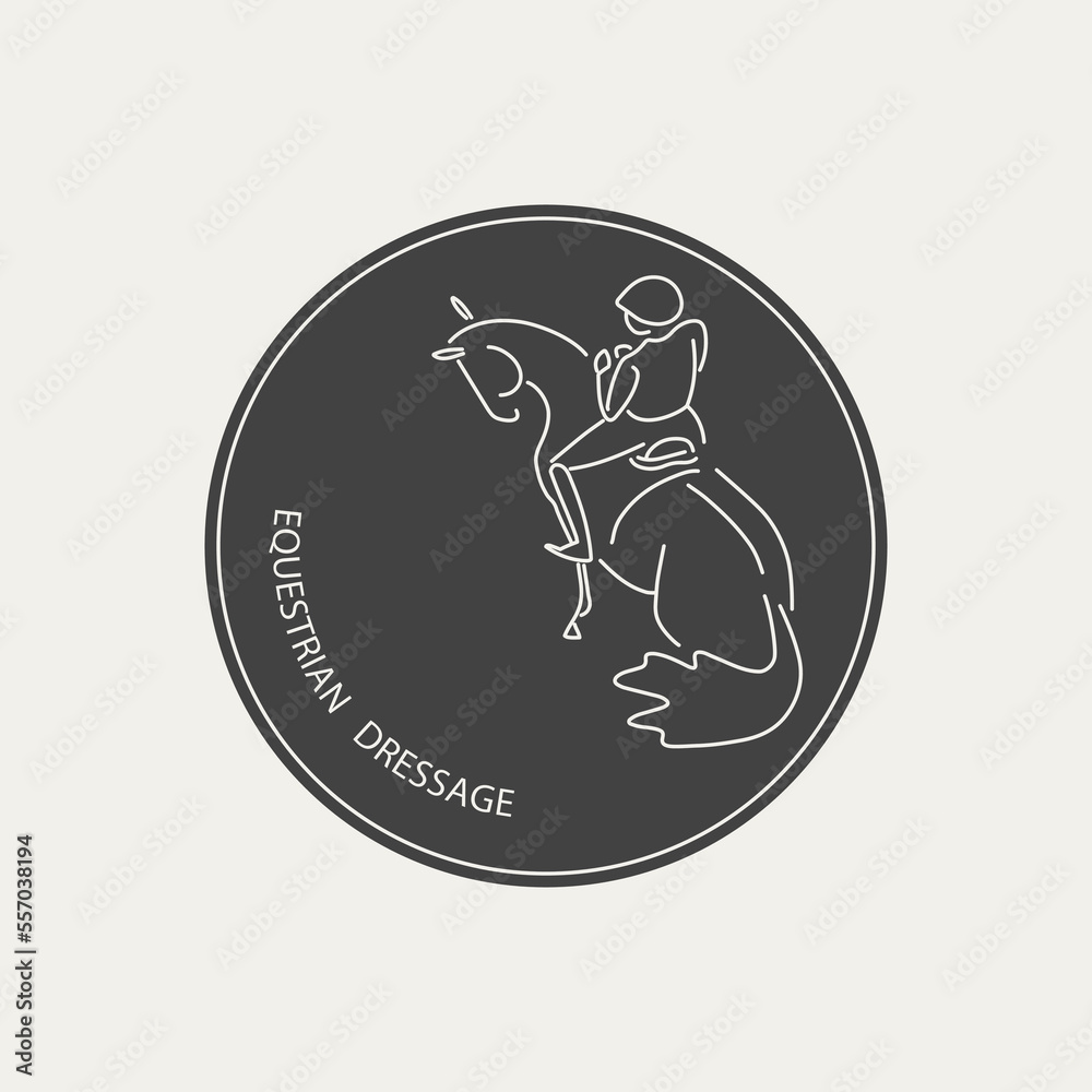 Round logo design, equestrian, dressage, horse riding Round logo design, equestrian, dressage, horse riding