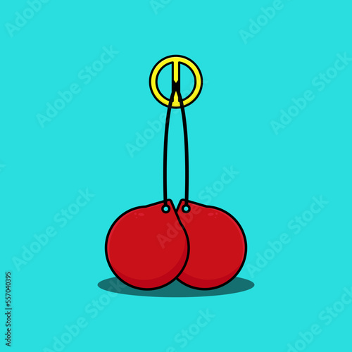 Lato lato or tok tok cartoon vector illustration icon. viral game concept in indonesia isolated vector. flat cartoon style