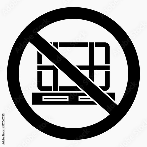 No pallet icon. Do not use pallets. Do not load on pallets. Vector icon.