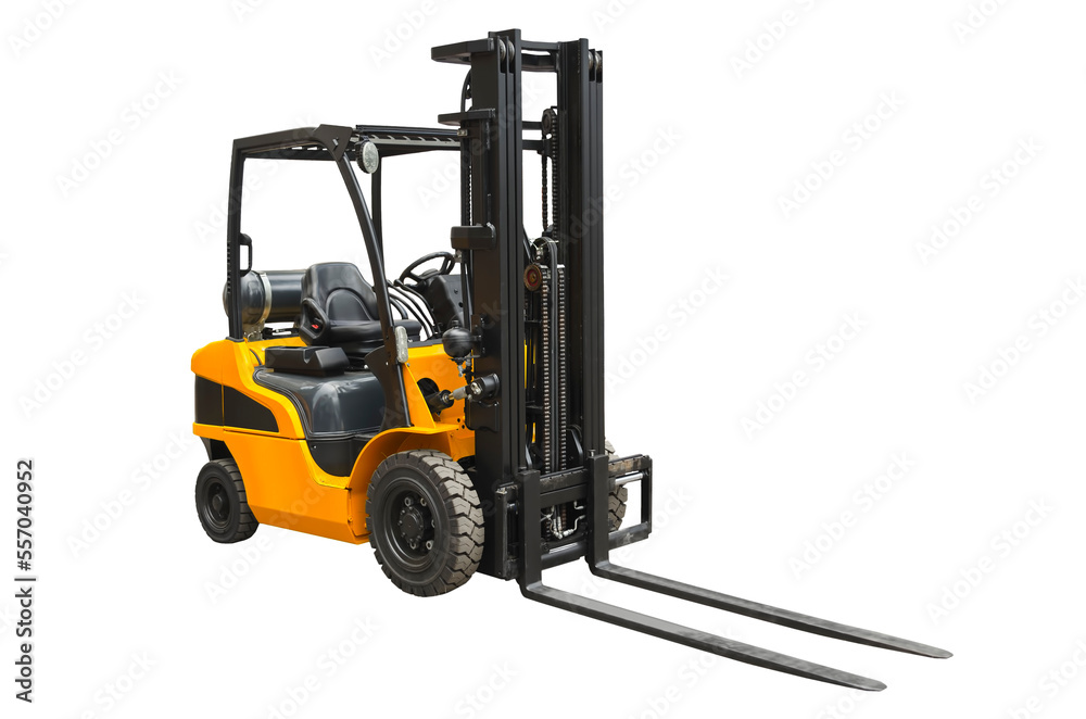 Powerful electric forklift, side view Stock Photo | Adobe Stock