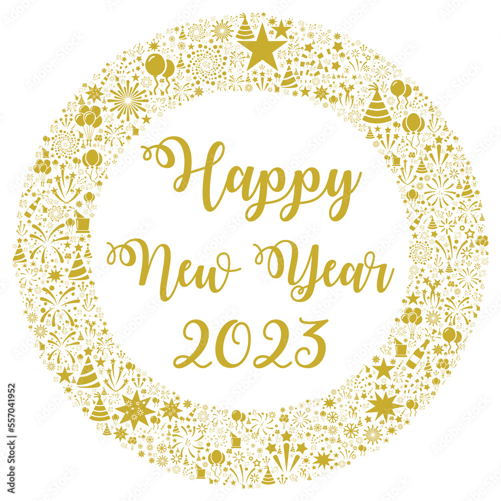 Happy new year 2023 symbol
