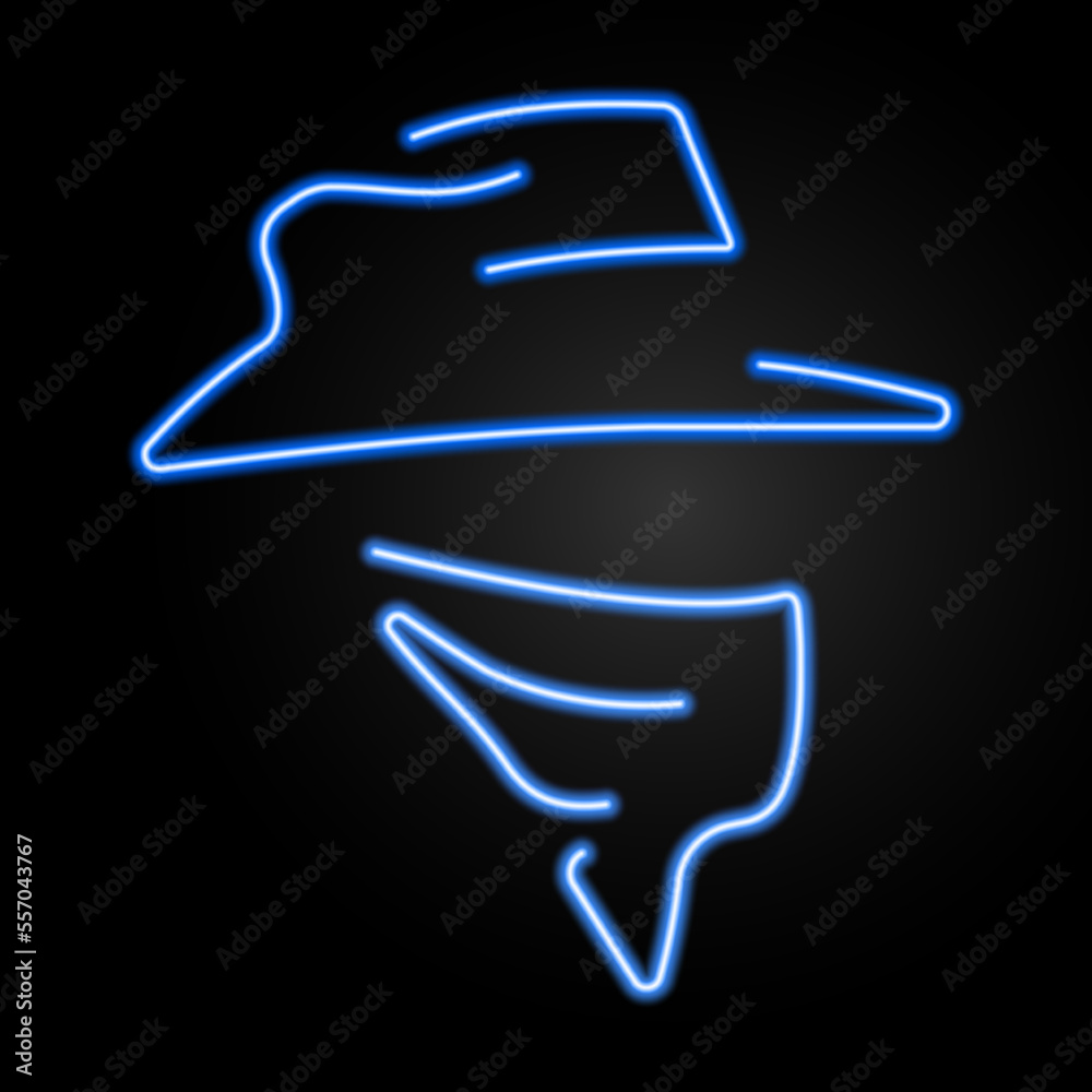 cowboy neon sign, modern glowing banner design, colorful modern design