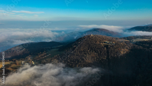 clouds over the mountains photo