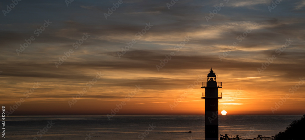 Fototapeta premium Aguilas Lighthouse at sunrise