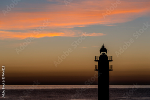 Aguilas Lighthouse at sunrise
