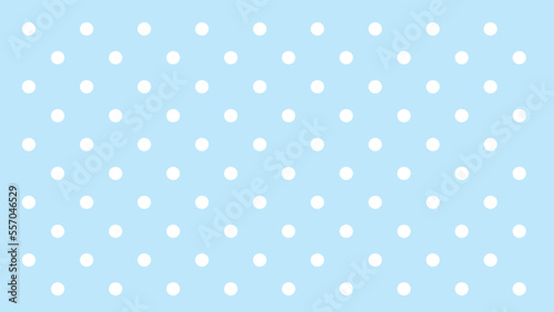 blue background with white polka dots