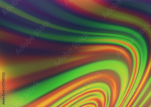 Dark Multicolor  Rainbow vector background with bent lines.