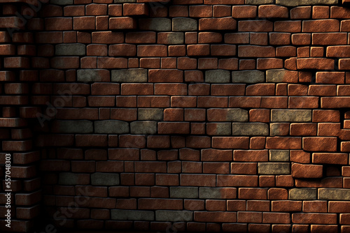 Brick surface background and brick wall texture. Generative AI