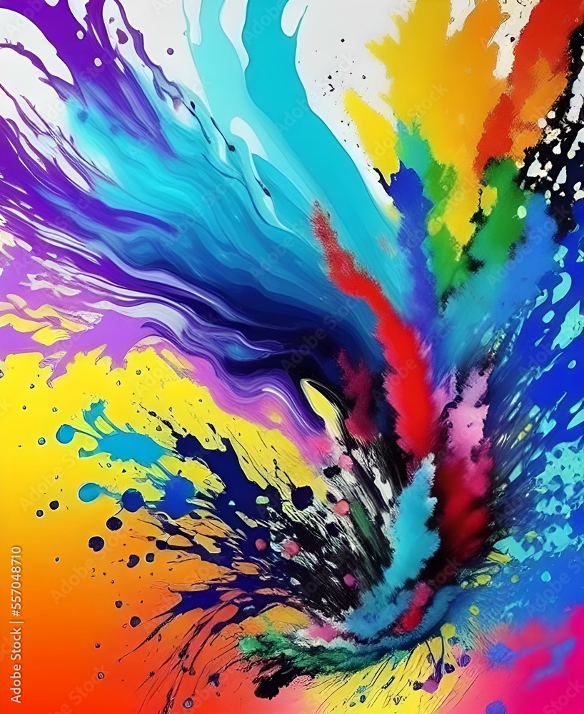 abstract watercolor background, colorful paint splash background, ink