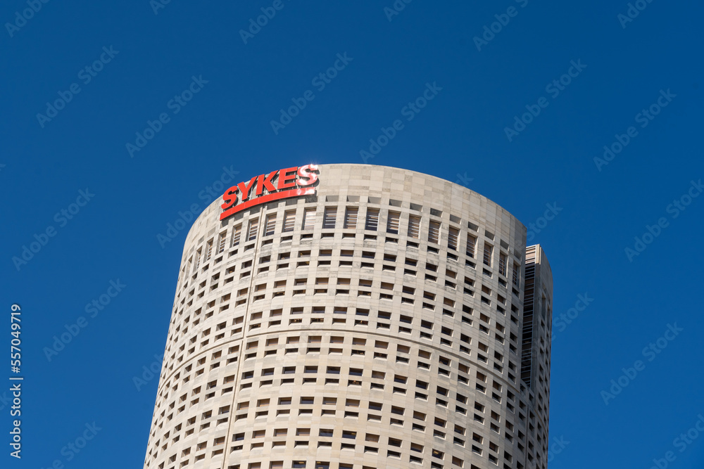 Tampa, Florida, USA January 8, 2022 SYKES headquarters in Tampa, Florida, USA. Sykes