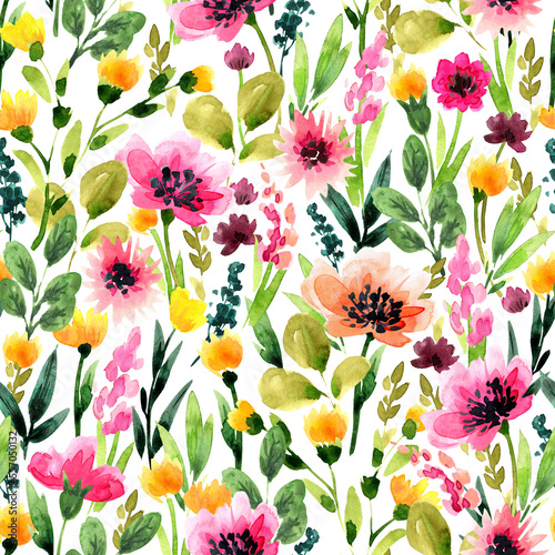Seamless floral pattern. Fabric and packaging design.