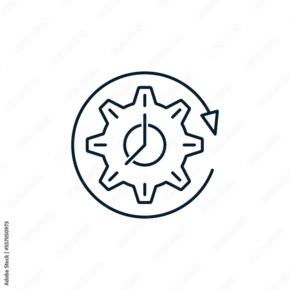 The concept of working time, efficiency. Vector icon isolated on white background. The concept of working time, efficiency. Vector icon isolated on white background.