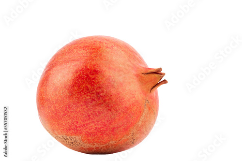 ripe red pomegranate fruit, isolate on a transparent background