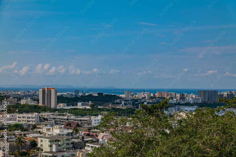 沖縄・宜野湾嘉数高台公園から見える風景
