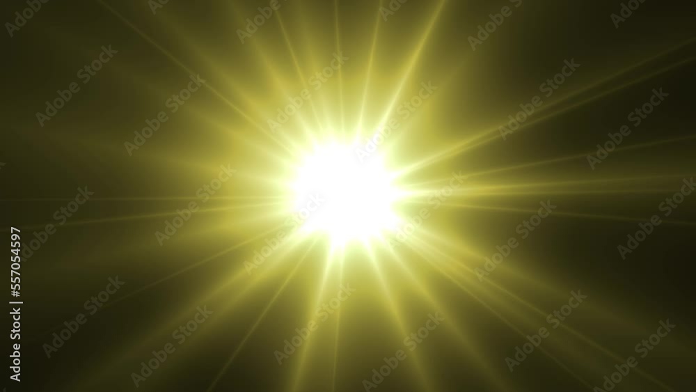 Optical Flare Flash Transition Overlay. Warm Bright Glowing Light