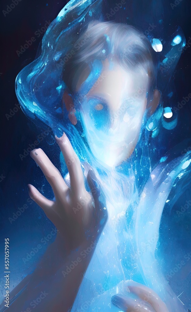 Naklejka premium background with hand