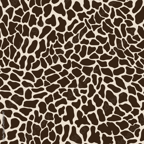 Giraffe vector seamless pattern, detailed repeat