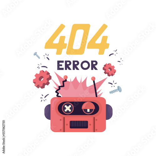 404 error illustration design