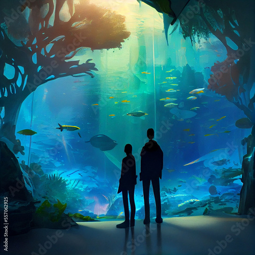 Couple at an Aquarium © Peter