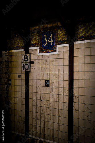 NYC Pattern / Texture: SUBWAY TILE WALL NUMBER