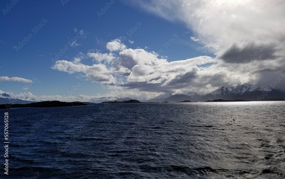 clouds over the ocean in Ushuaia