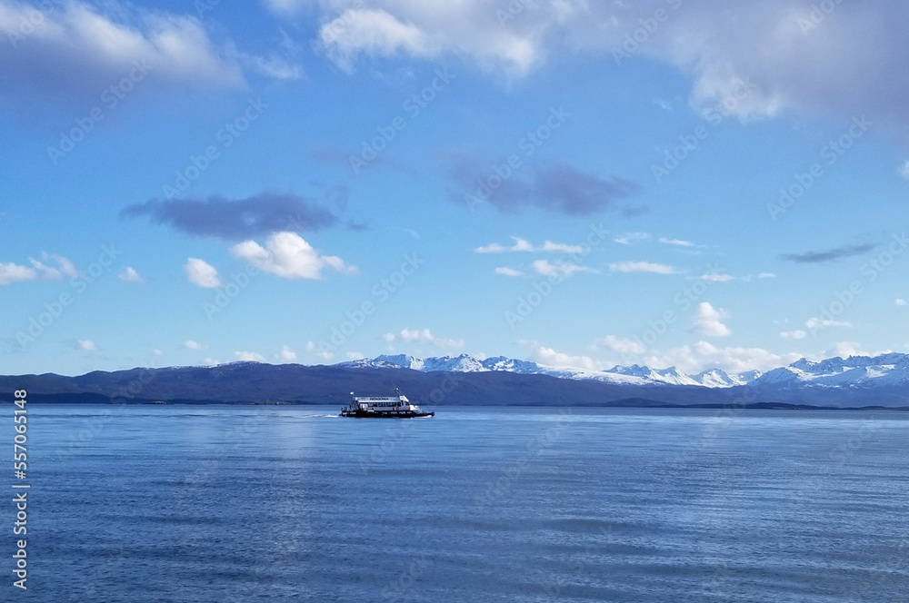 boat on the sea in Ushuaia