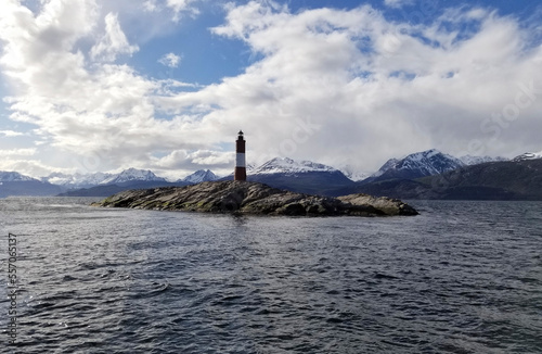 lighthouse in the sea in Ushuaia