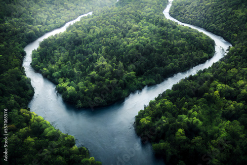 river in the tropical jungle forest © Albert