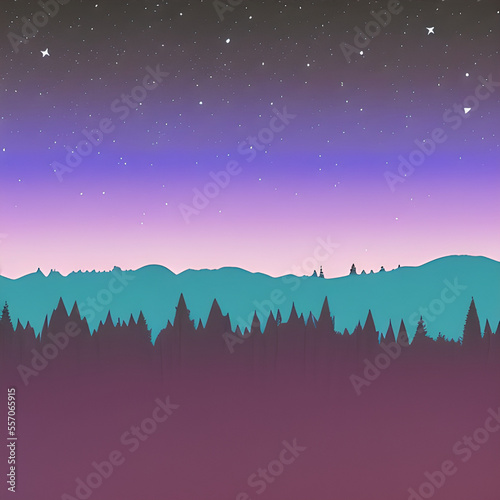 sunset in the mountains