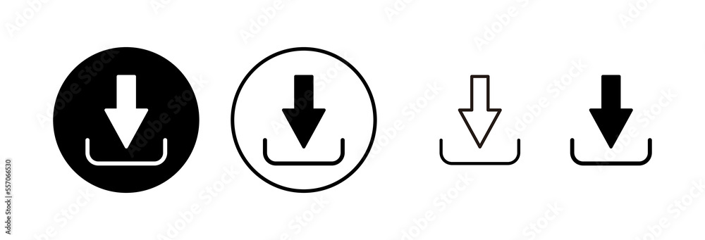 Download icon vector illustration. Download sign and symbol Download icon vector illustration. Download sign and symbol