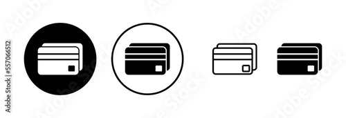 Credit card icon vector illustration. Credit card payment sign and symbol