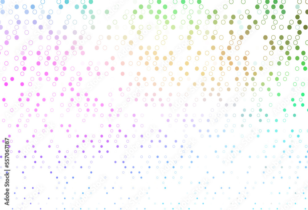 Light Multicolor, Rainbow vector backdrop with dots.