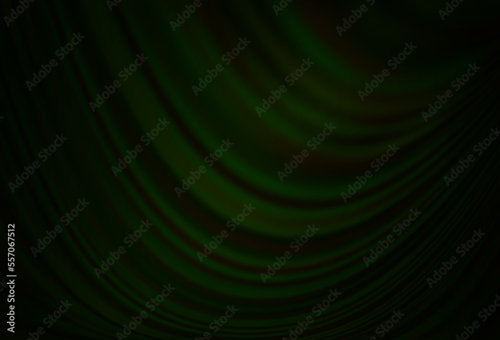 Fototapeta premium Dark Green vector template with lines, ovals.