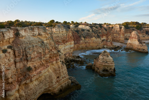 View of the Praia da Marinha and Praia da Mesquita in Lagoa, Portugal